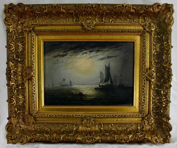 Beautiful Adolphus Knell (19th C.English) Oil   Original Ornate Gold 